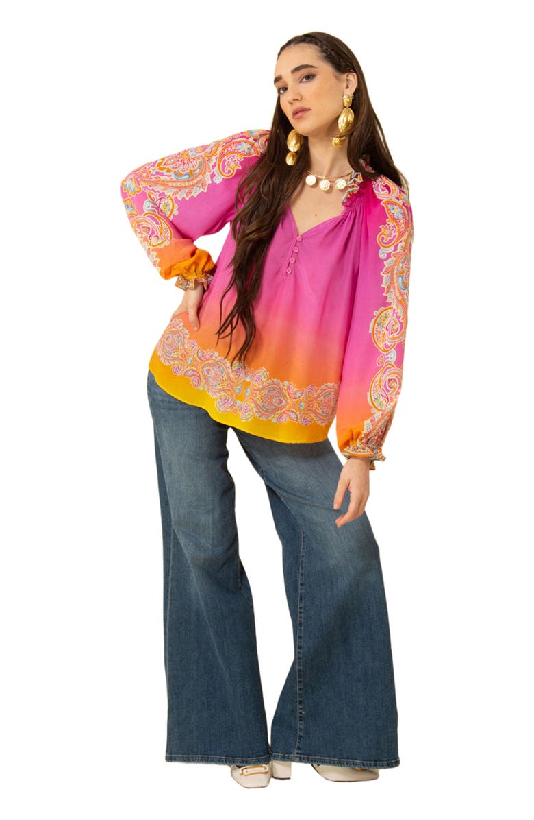 Hale Bob Everleigh Silk Top, Main, color, 