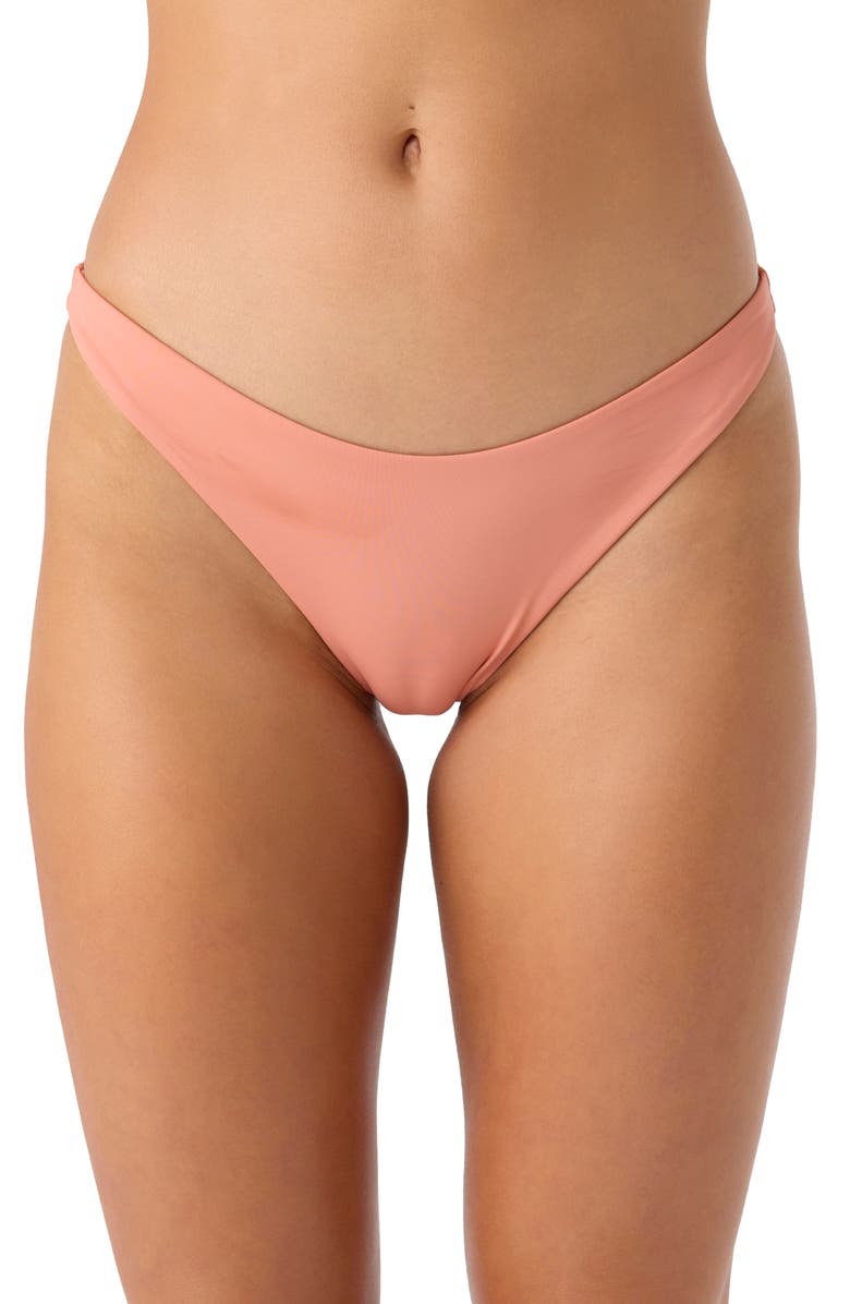 O'Neill Flamenco Saltwater Solids Bikini Bottoms, Main, color, Canyon Clay