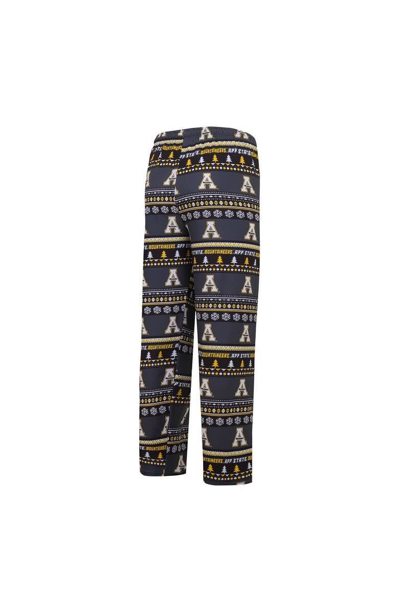 CONCEPTS SPORT Men's Concepts Sport Black Appalachian State Mountaineers Swivel Long Sleeve T-Shirt & Pants Sleep Set, Alternate, color, Black