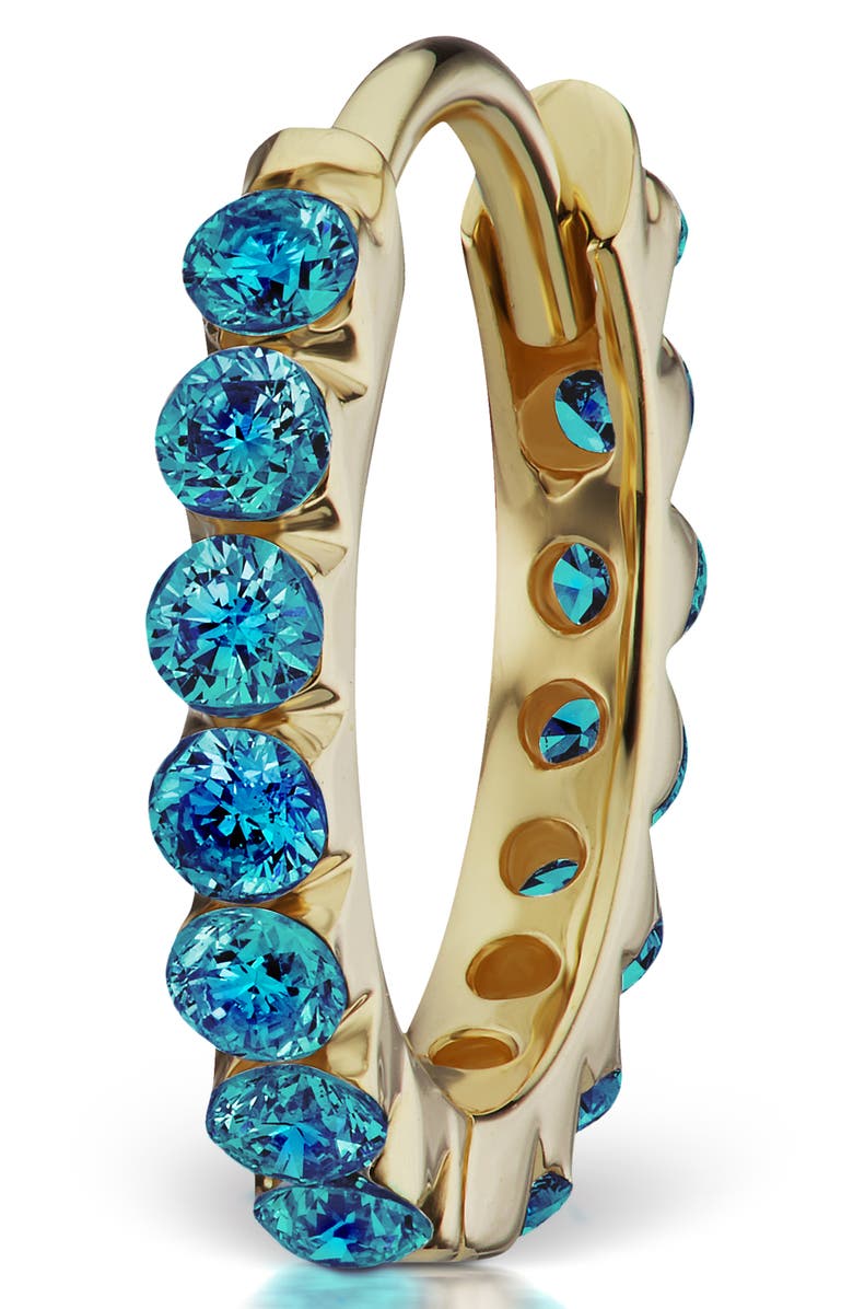 MARIA TASH Invisible Set Blue Diamond Eternity Earring, Alternate, color, 