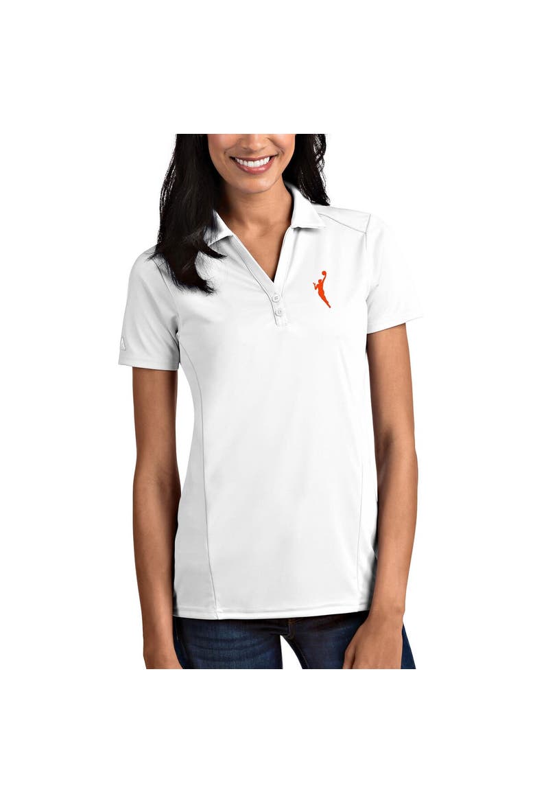 Women's Antigua  White WNBA Logowoman Tribute Polo, Main, color, White