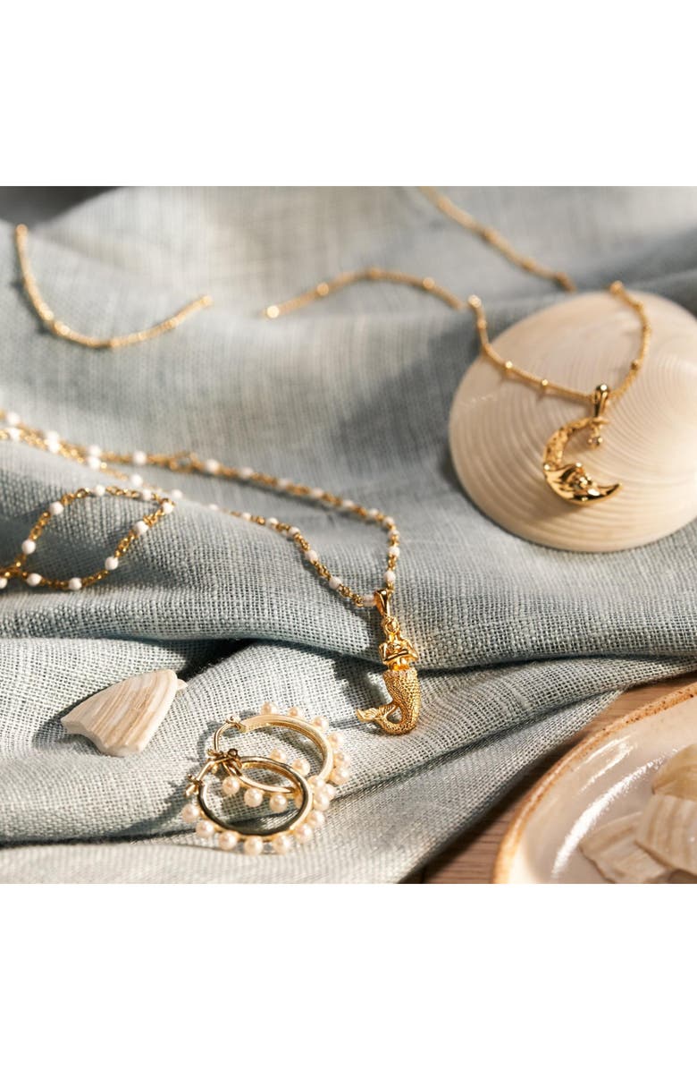 Awe Inspired Moon Wave Diamond Pendant Necklace, Alternate, color, 