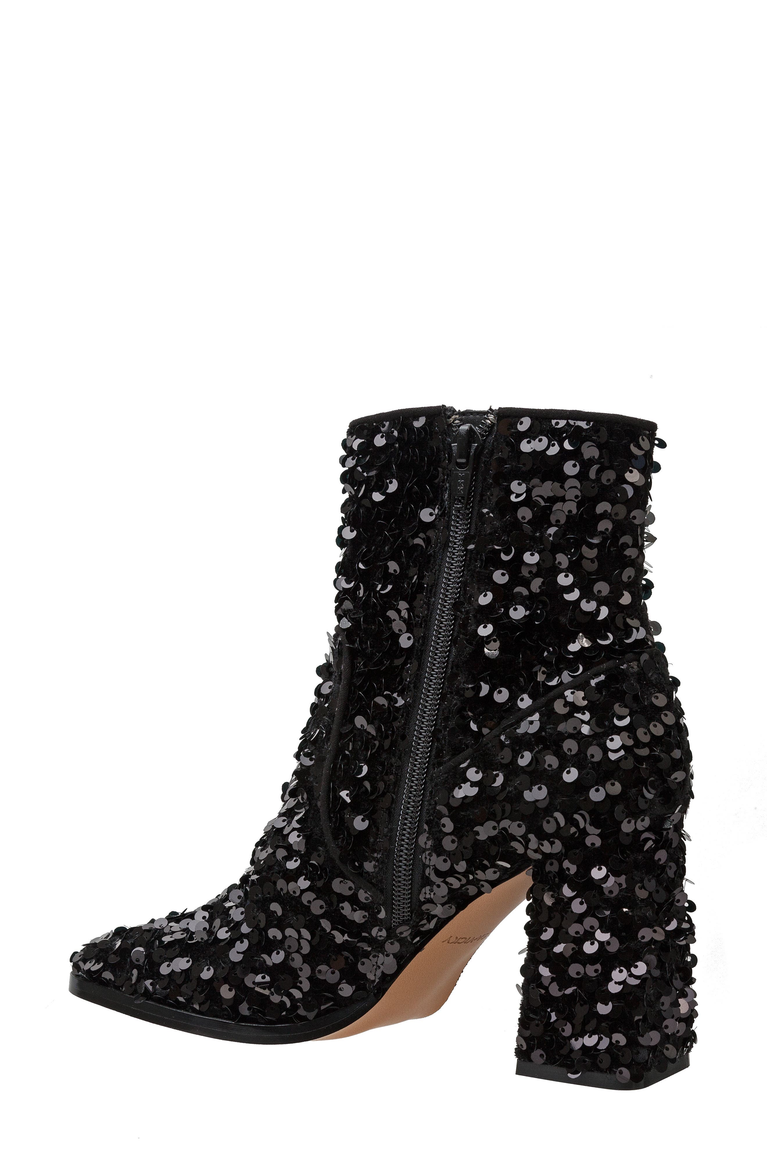 Crazed Sequin Boot, Alternate, color, BLACK SEQUINS