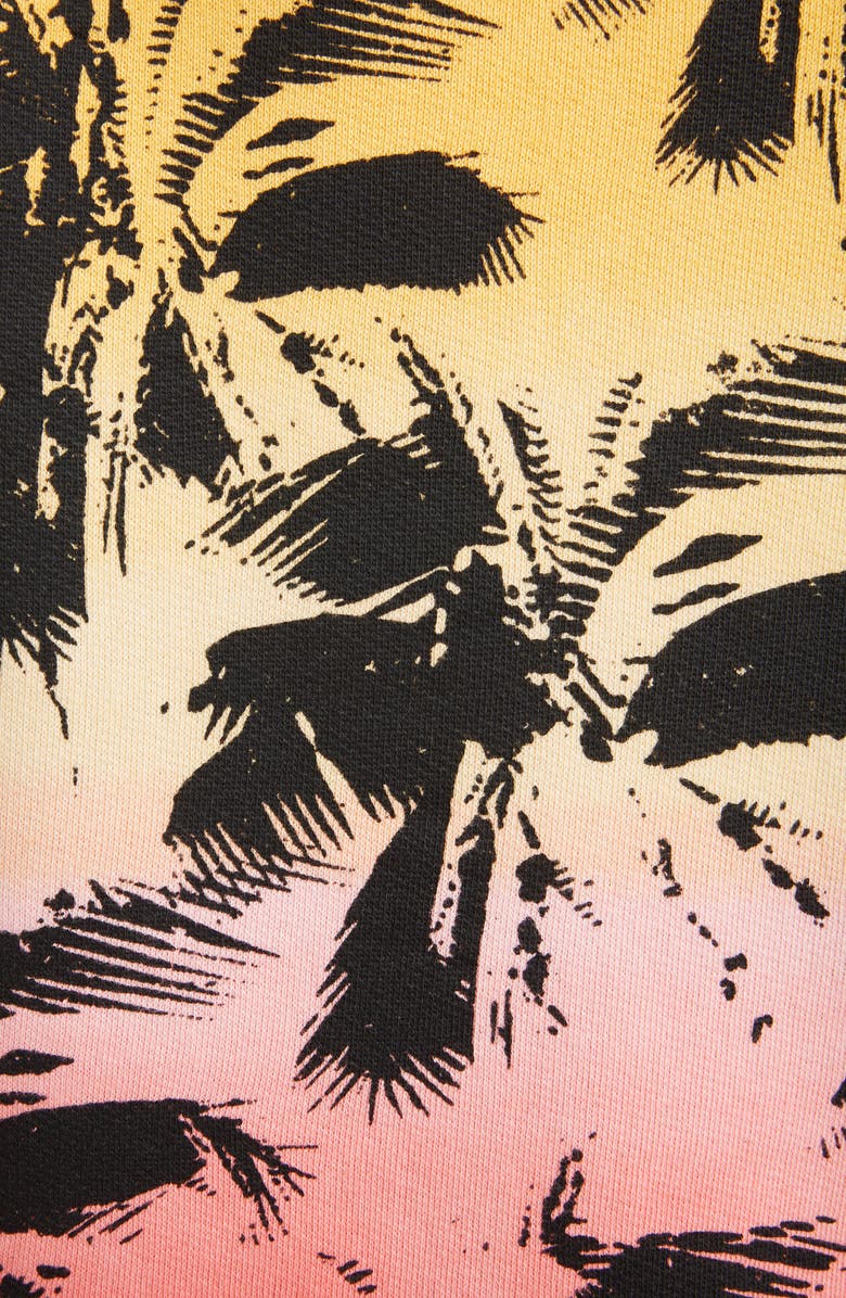 Saint Laurent Degradé Palm Print Sweatshirt, Alternate, color, 