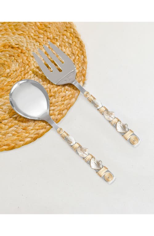 Tiramisu Mother-of-pearl 2-piece Salad Serving Set In Multi