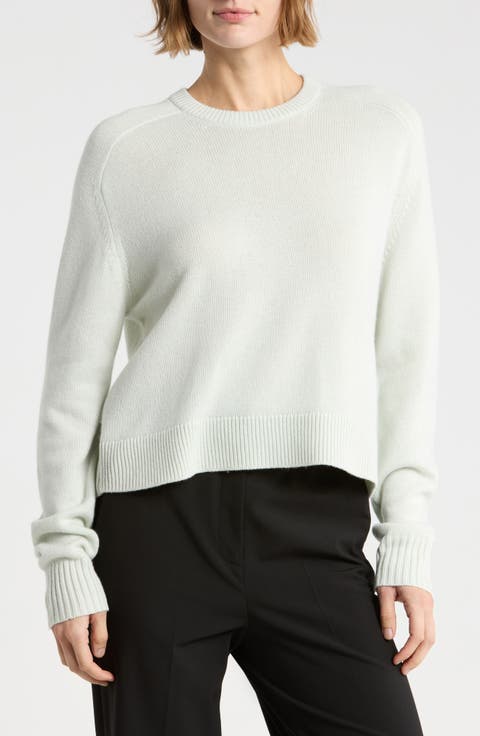 Cashmere Crewneck Crop Sweater