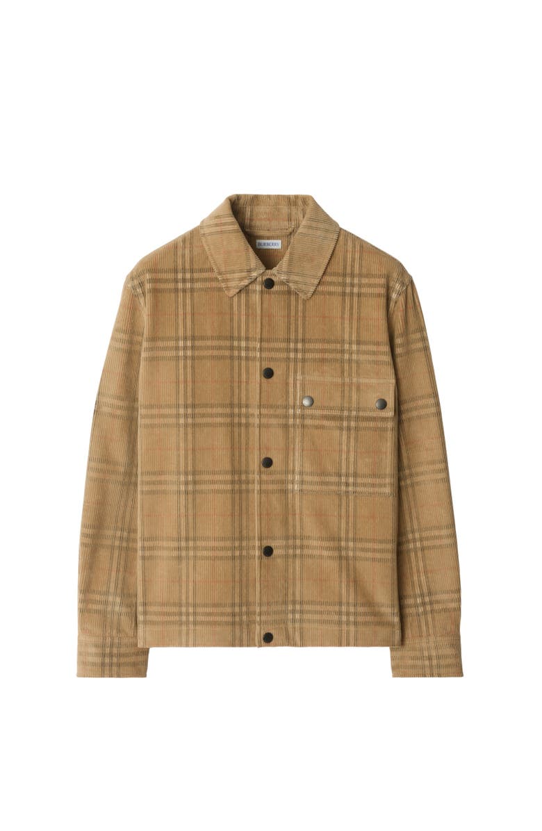 Burberry Check Corduroy Overshirt, Alternate, color, 