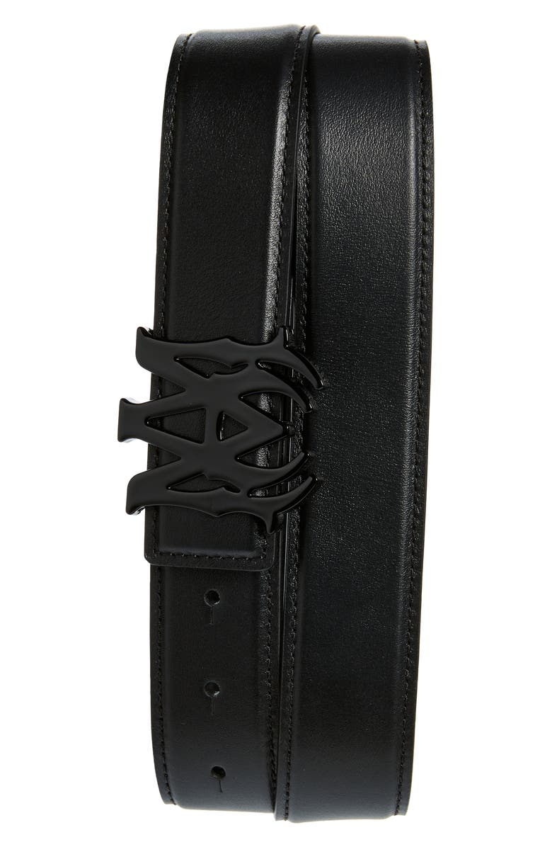 AMIRI Monogram Logo Leather Belt, Main, color,