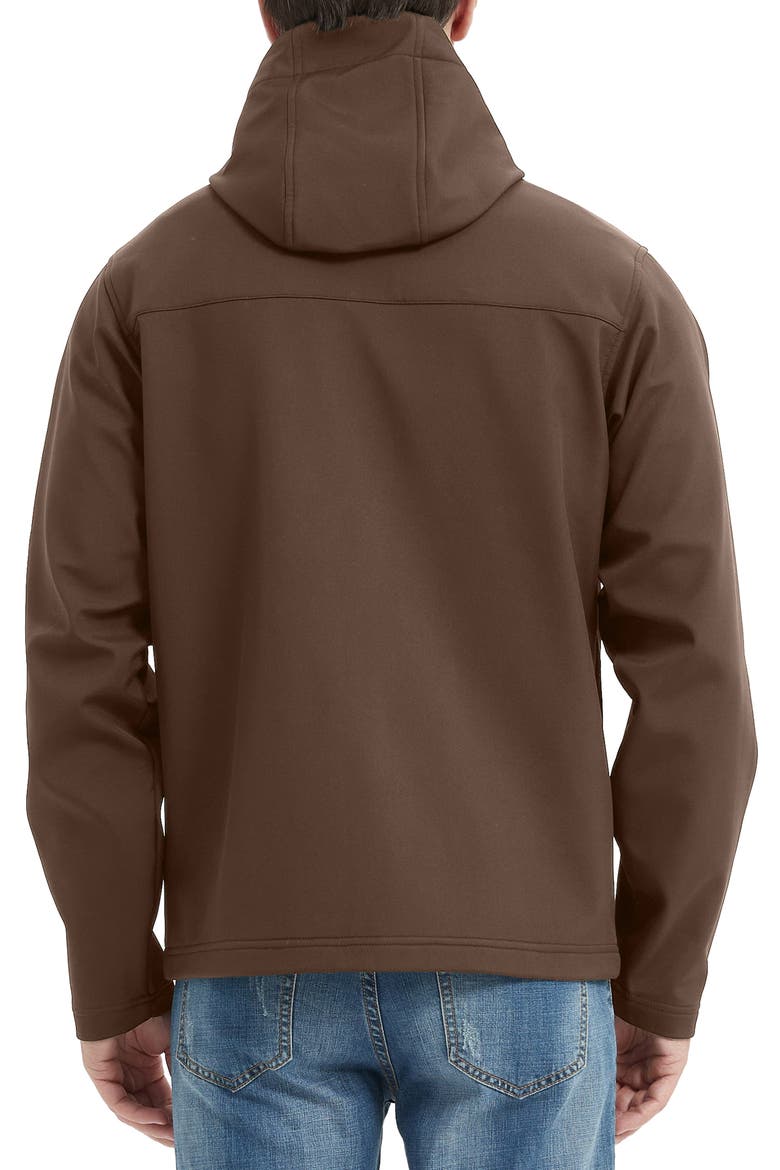 Water Resistant Hooded Softshell Jacket, Alternate, color, BARK