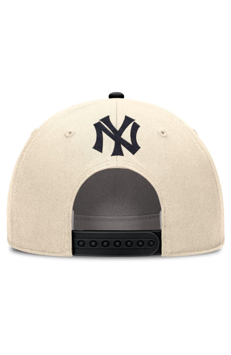 Nike Men's Nike Natural/Black New York Yankees Cooperstown Collection Rise Adjustable Hat, Alternate, color, Natural