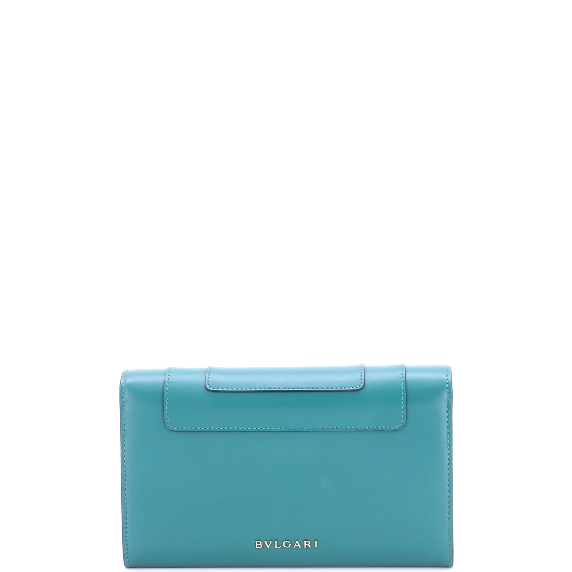 Serpenti Forever Wallet Leather, Alternate, color, Green