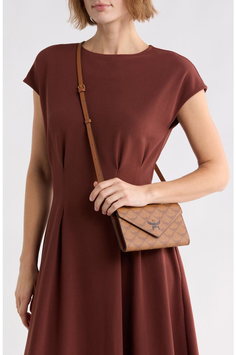 Himmel Lauretos Wallet On a Strap, Alternate, color, COGNAC