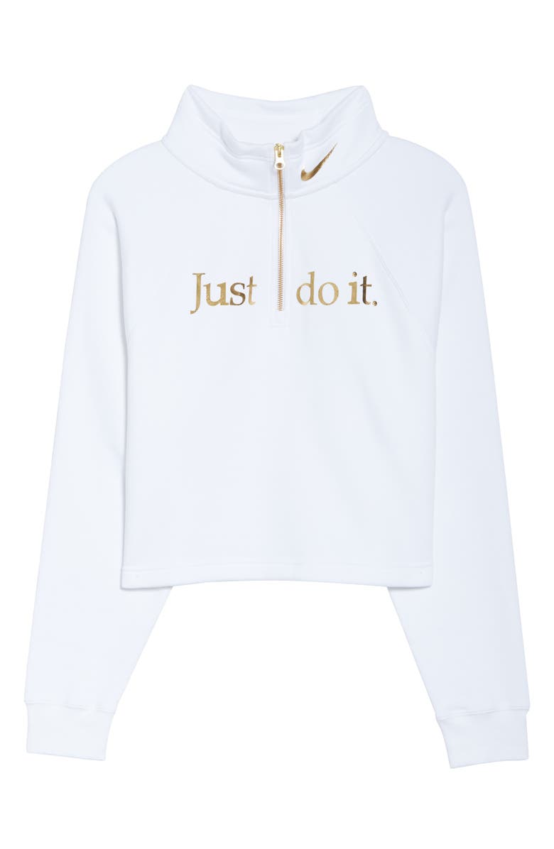 Nike Sportswear Shine Quarter Zip Crop Pullover, Alternate, color,