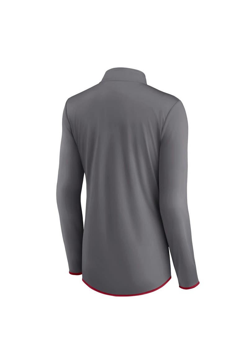 Women's Fanatics Branded  Gray Oklahoma Sooners Corner Quarter-Zip Top, Alternate, color, Gray
