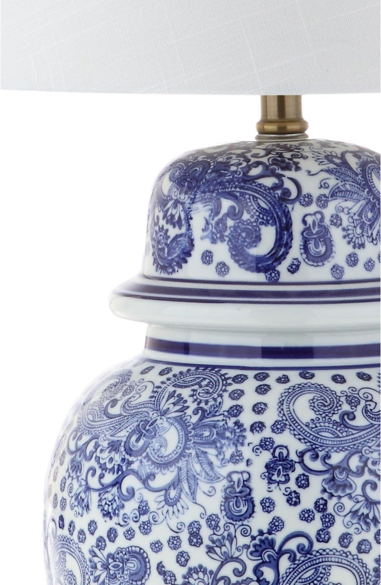 JONATHAN Y Ellis 29.5" Ceramic LED Table Lamp, Blue/White, Alternate, color, Blue/White