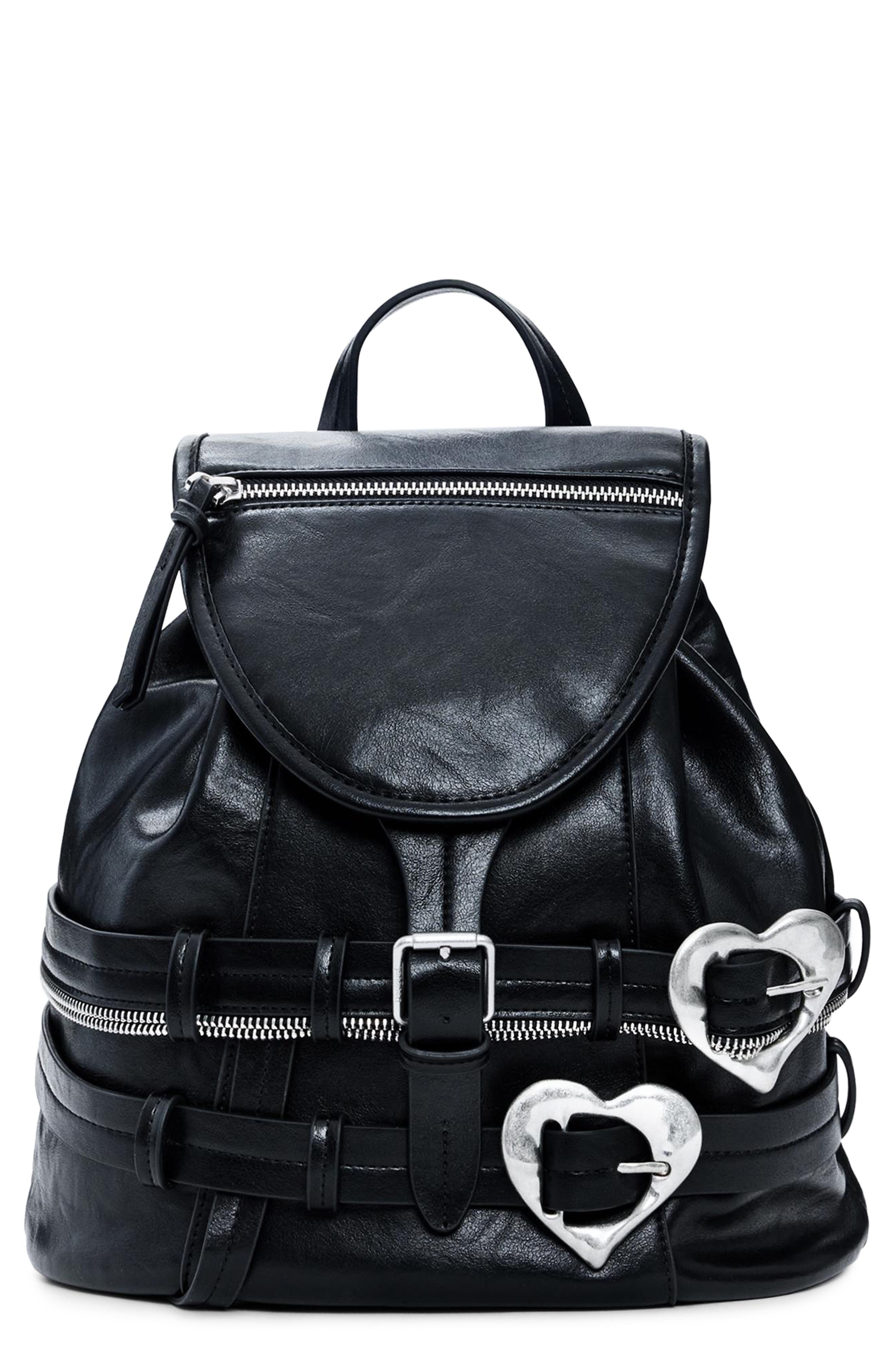 Desigual Medium Faux Leather Backpack, Main, color, 