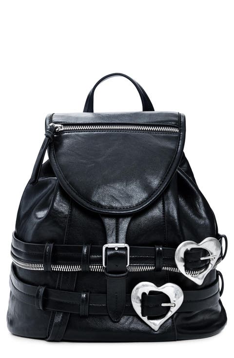 Medium Faux Leather Backpack