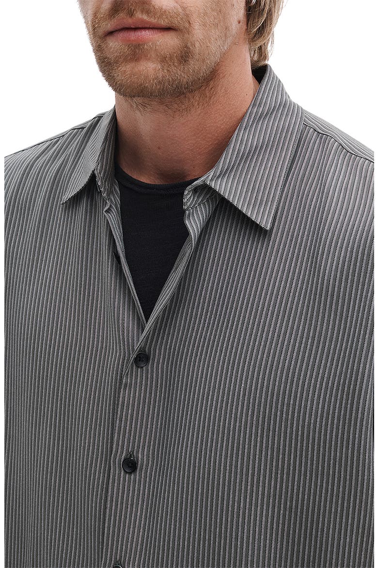 Dalton Jacquard Short Sleeve Button-Up Shirt, Alternate, color, CHARM