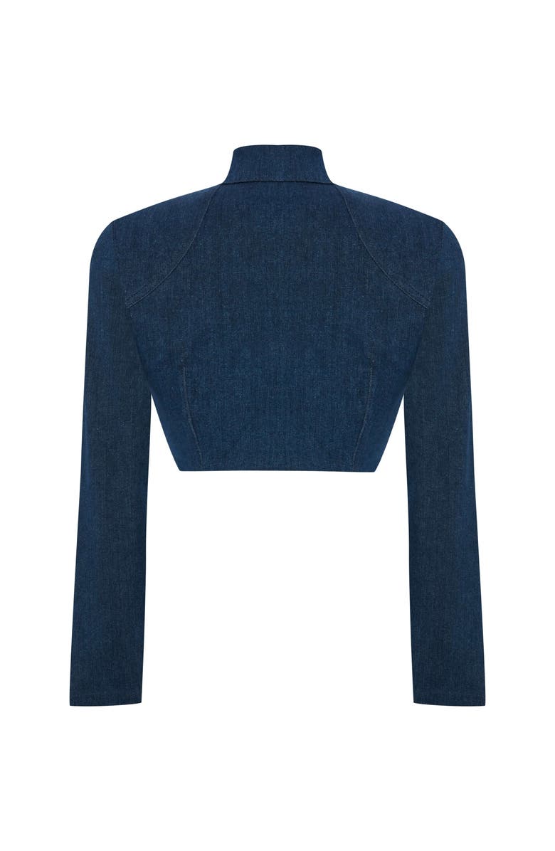 Jendue US Sublime Denim Jacket - Cropped, Structured & Stylish, Alternate, color, Deep Blue
