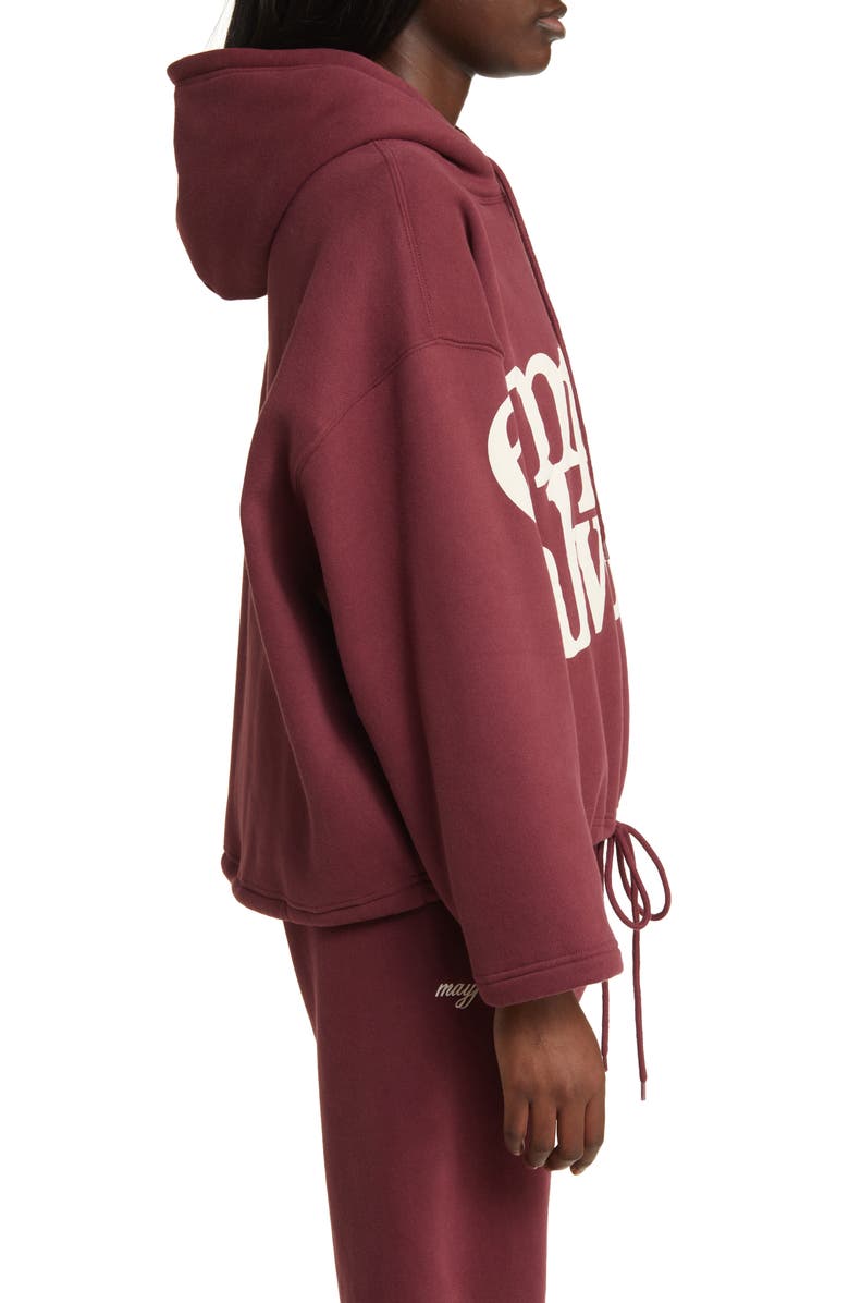 THE MAYFAIR GROUP Empathy Always Graphic Hoodie, Alternate, color, Maroon