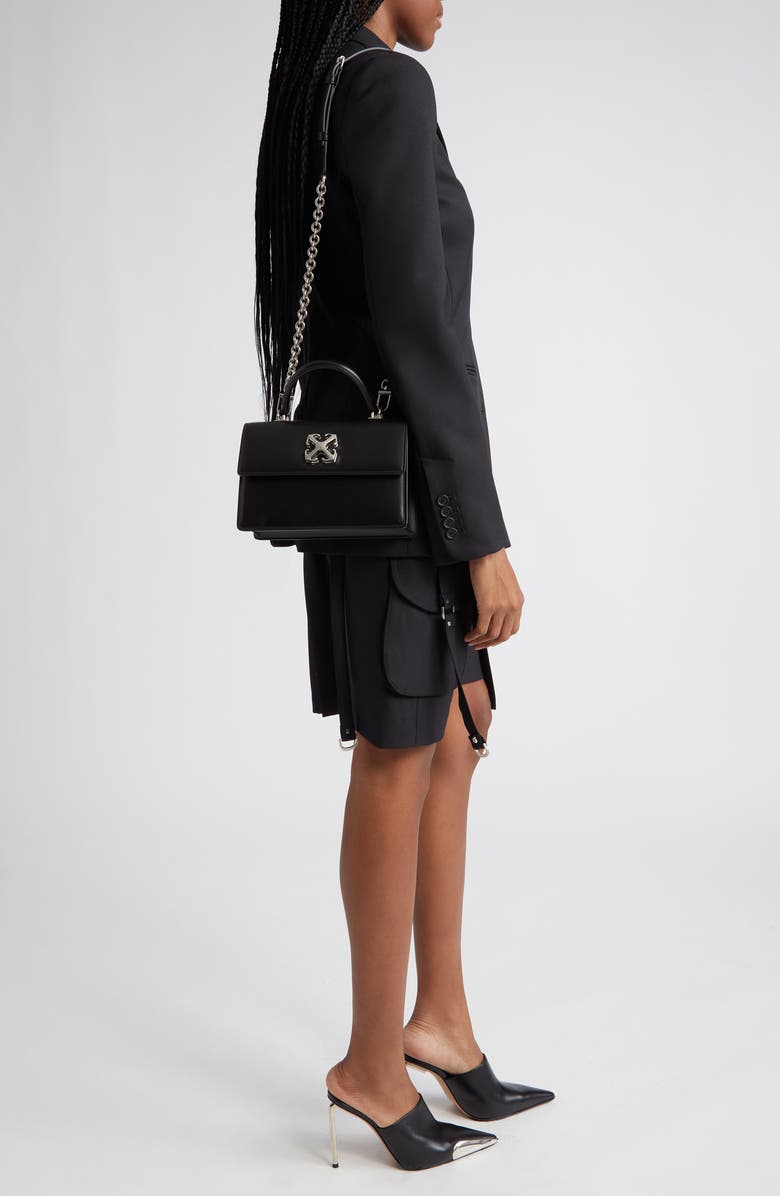 Off-White Jitney 1.4 Leather Top Handle Bag, Alternate, color,