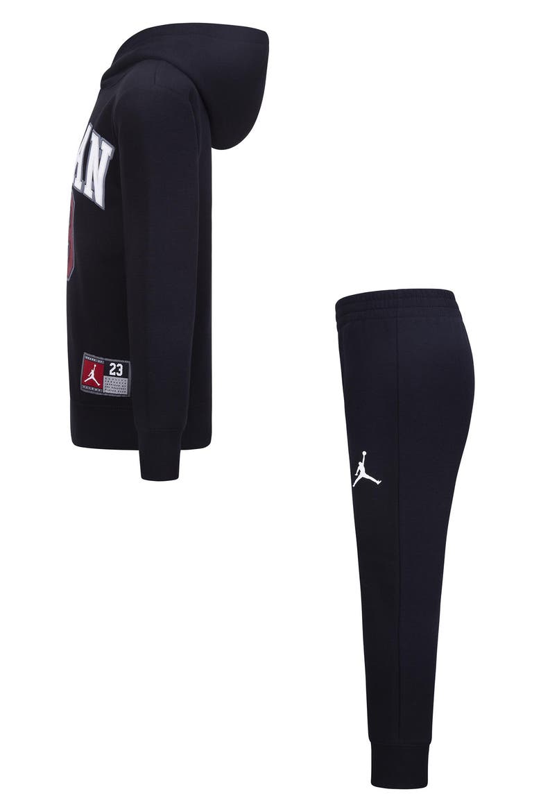 Kids' Graphic Fleece Hoodie & Joggers Set, Alternate, color, BLACK