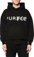 PURPLE BRAND Oversize Fleece Graphic Hoodie