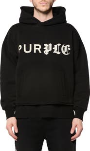 PURPLE BRAND Oversize Fleece Graphic Hoodie