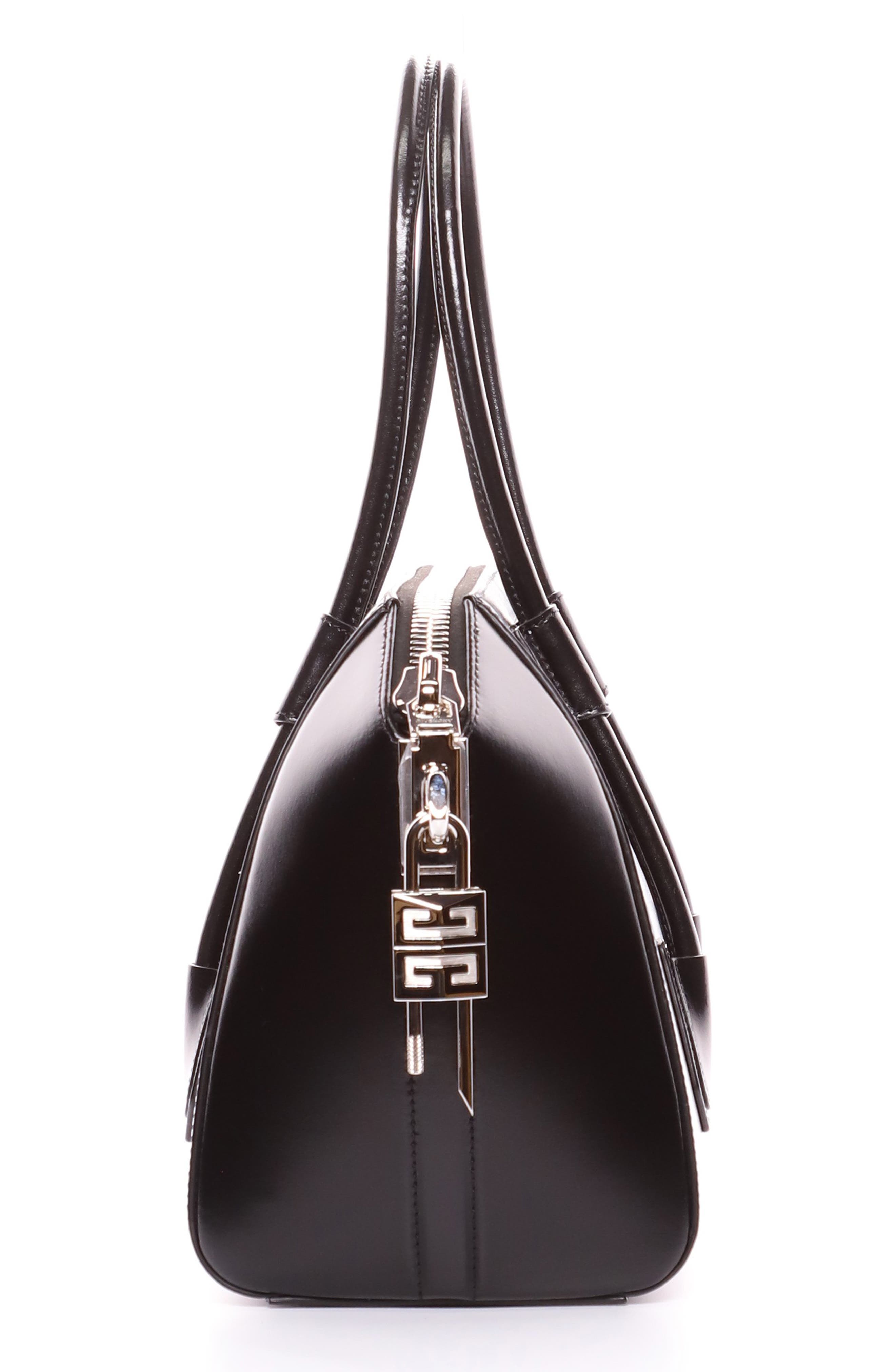 Givenchy Small Antigona Lock Leather Satchel, Alternate, color, 