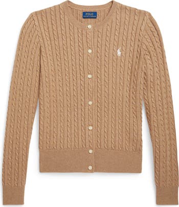 Kids' Cable Knit Cotton Cardigan