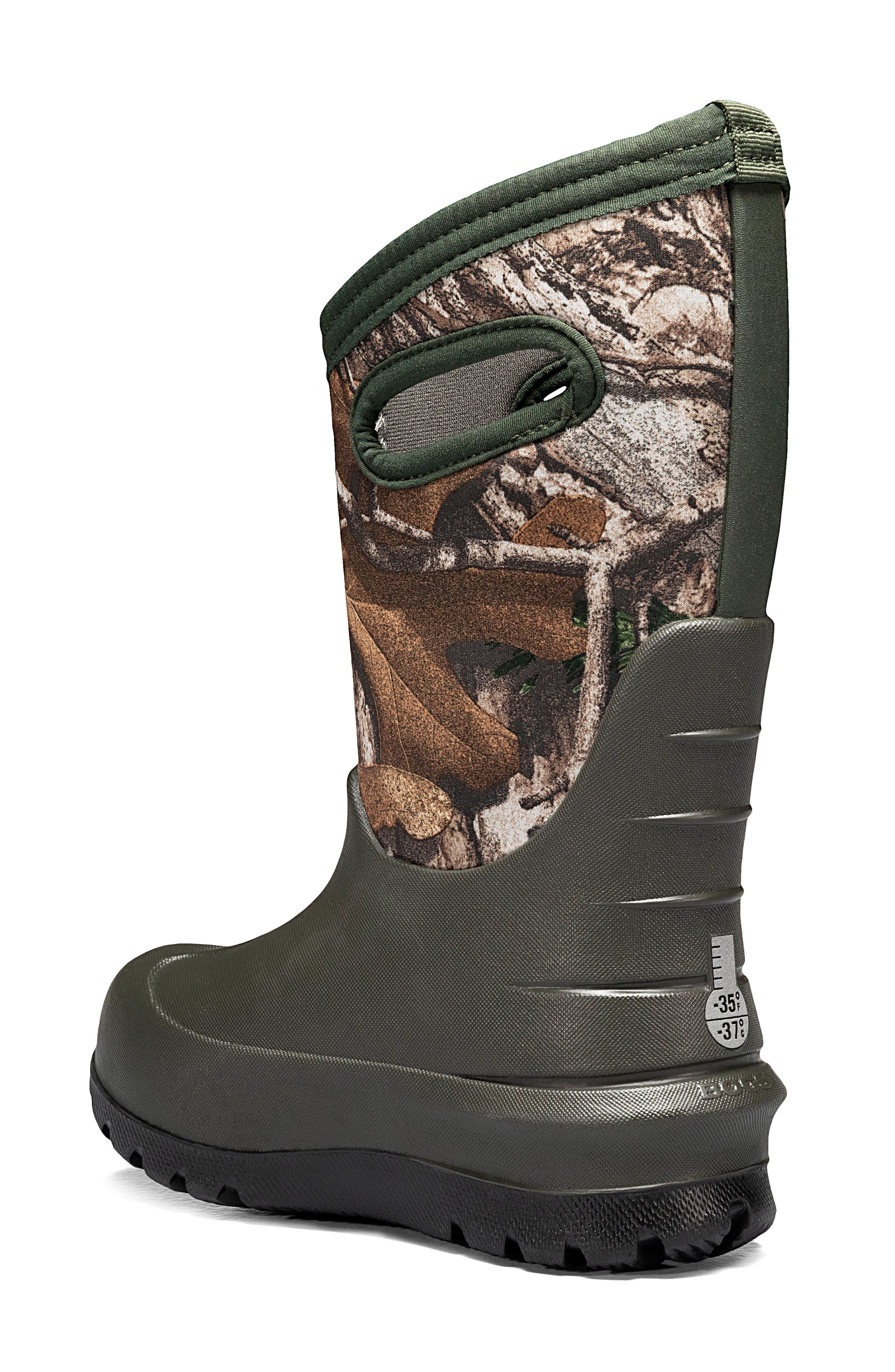 Bogs Neo Classic Real Tree Waterproof Insulated Rain Boot, Alternate, color, Dark Green