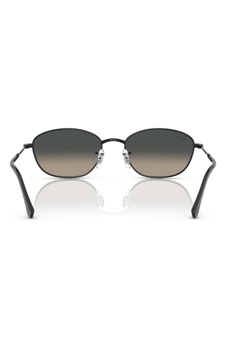 Ray-Ban 58mm Irregular Oval Sunglasses, Alternate, color, Black