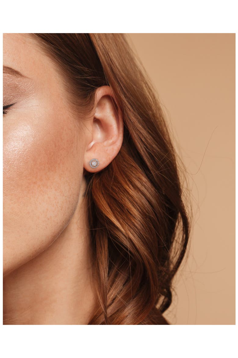 Pear CZ Stud Earrings (Nordstrom Exclusive), Alternate, color, STERLING SILVER