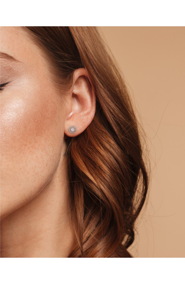 JARDIN Pear CZ Stud Earrings, Alternate, color, Clear Silver