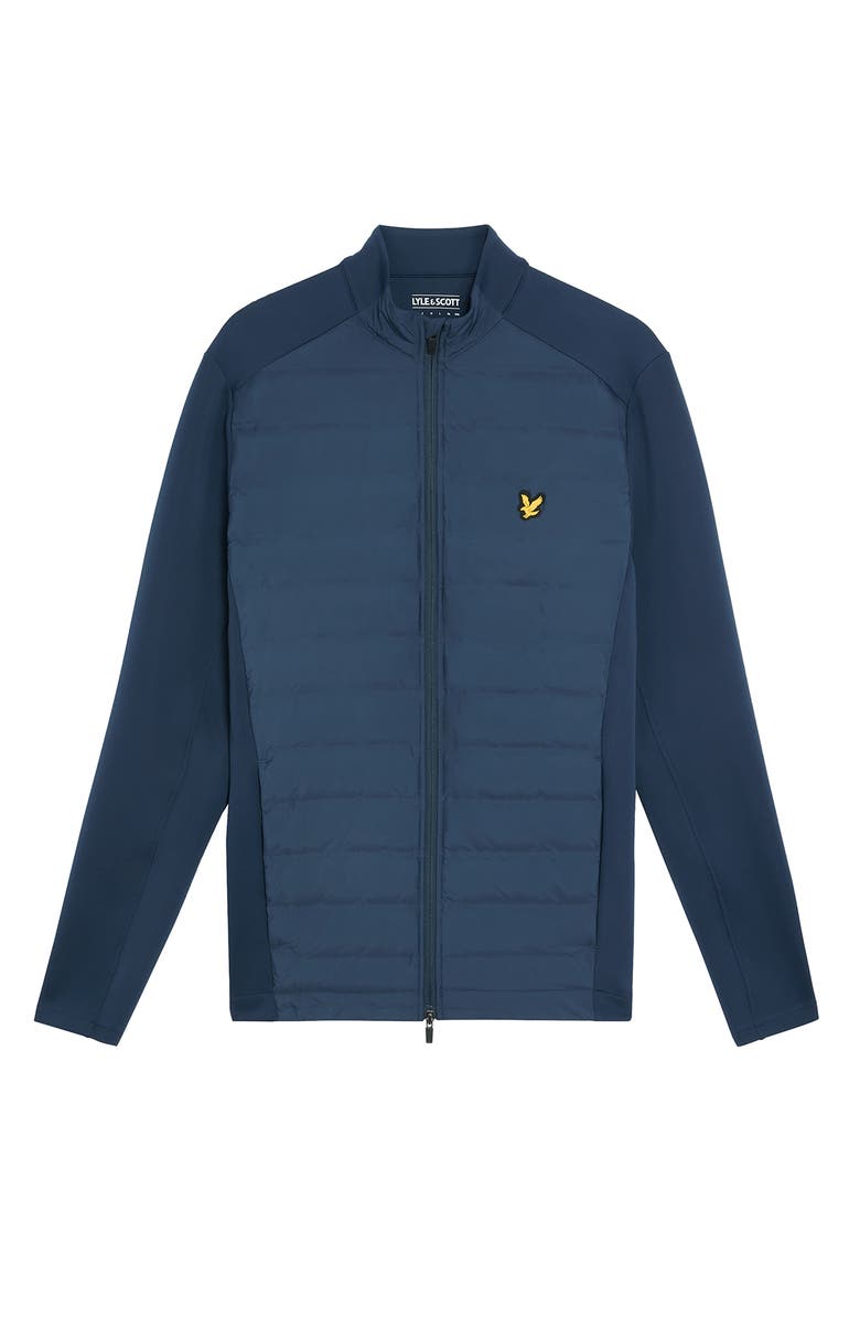 Lyle & Scott Hybrid Quilted Full Zip Golf Jacket, Alternate, color, Ryder Blue