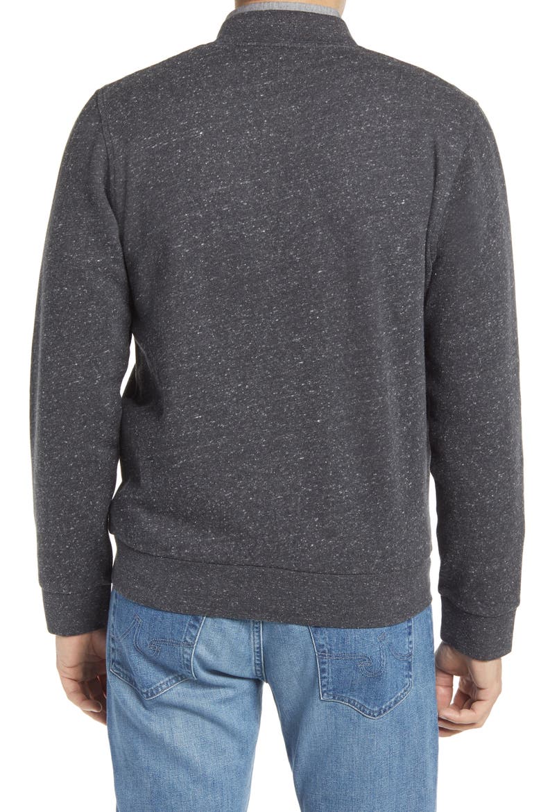 Slim Fit Fleece Baseball Jacket, Alternate, color, GREY HEATHER