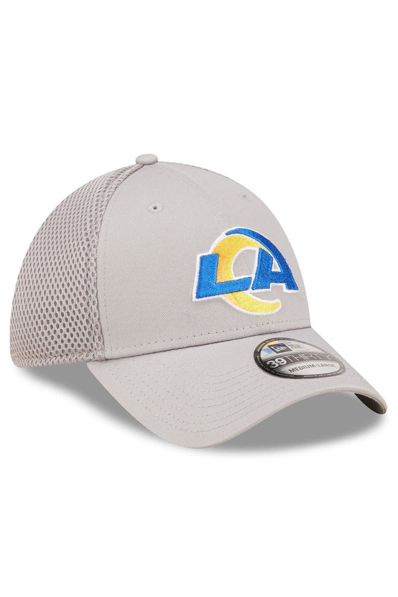 Men's New Era Gray Los Angeles Rams Team Neo 39THIRTY Flex Hat, Alternate, color, Gray