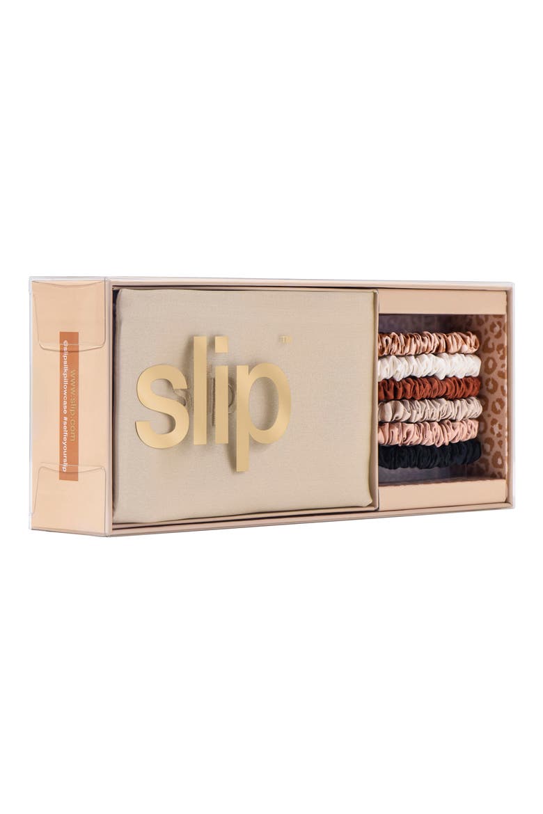 Pure Silk Pillowcase & Skinny Scrunchie Set (Nordstrom Exclusive) $128 Value, Alternate, color, CARAMEL