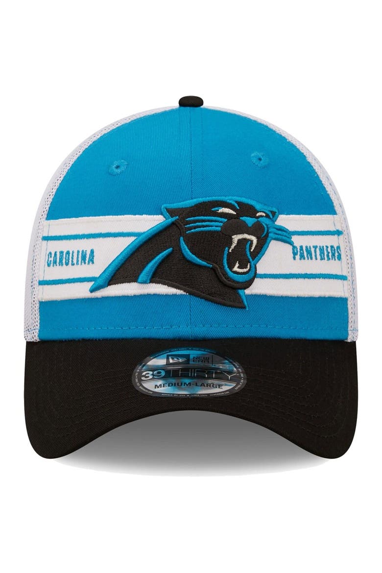 Men's New Era Blue/Black Carolina Panthers Team Banded 39THIRTY Flex Hat, Alternate, color, Blue
