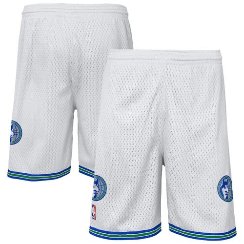 Mitchell & Ness Kids' Youth  White Minnesota Timberwolves Swingman Shorts