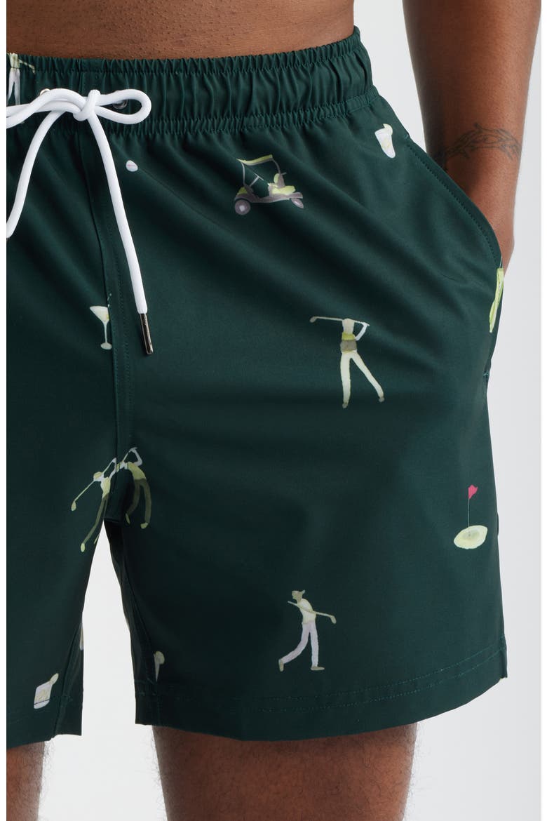 Fun & Games Swim Trunks, Alternate, color, GREEN