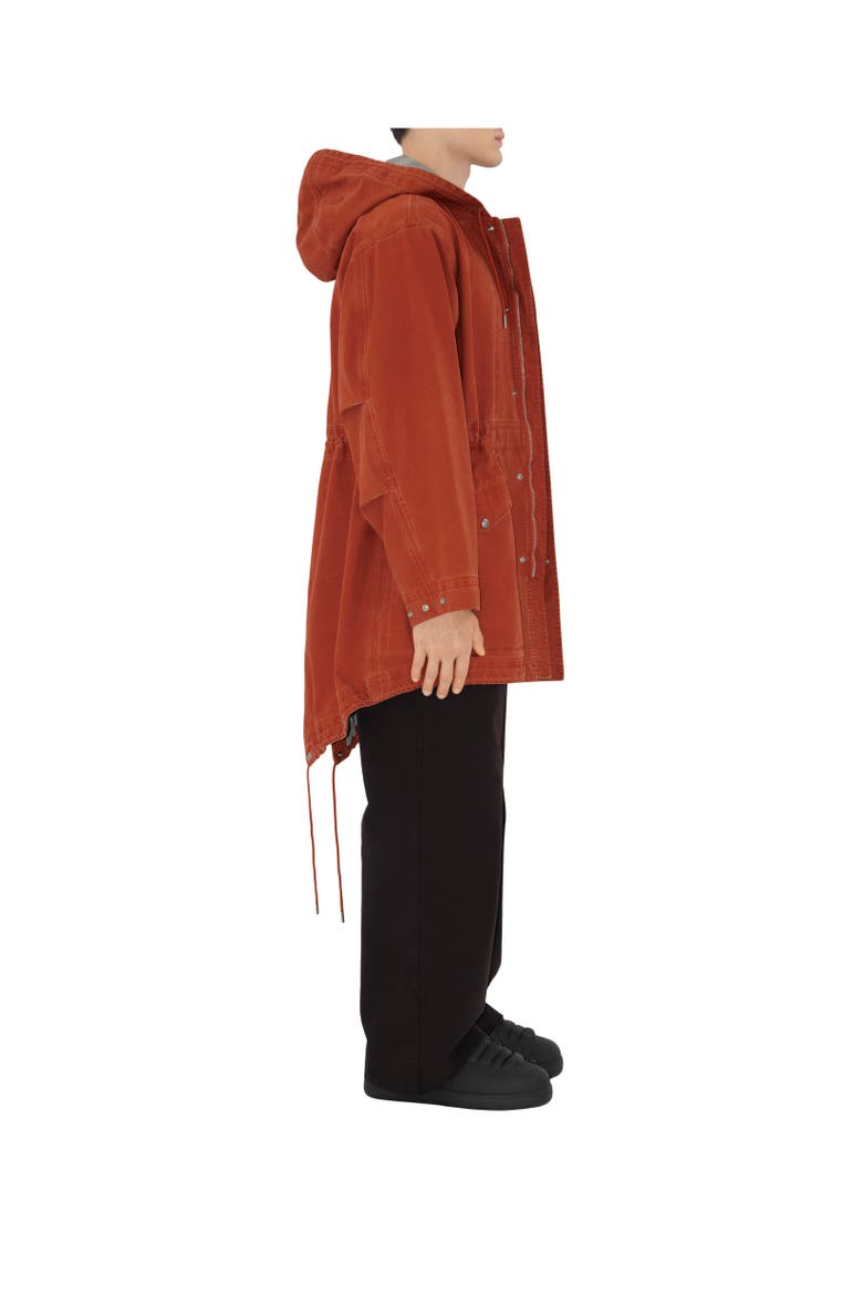 Bonded Cotton Parka, Alternate, color, Rust