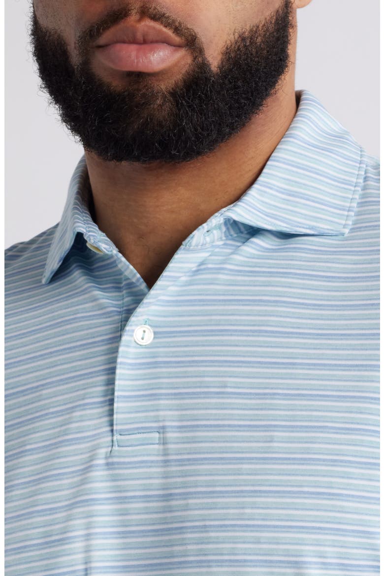 Crown Crafted Cadence Stripe Performance Polo, Alternate, color, BLUE SPRUCE