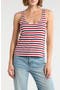 selected Natural/ Red / Navy Stripe