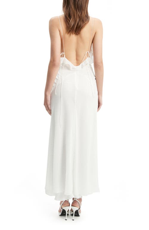 Bardot Marsella Ruffle Sequin Cocktail Dress In Orchid Whte