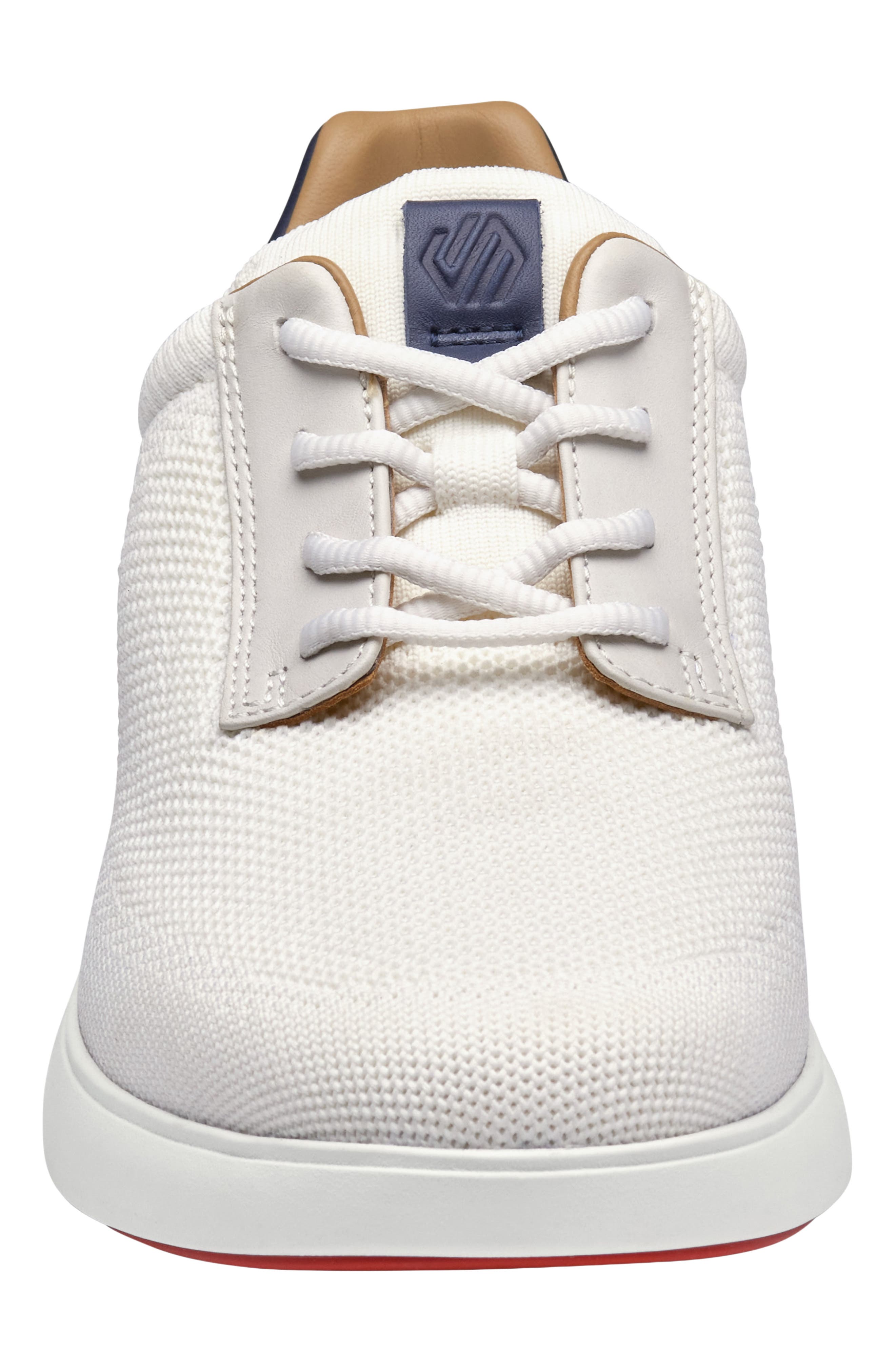 Johnston & Murphy Ackerson Knit Plain Toe Sneaker, Alternate, color, White Knit