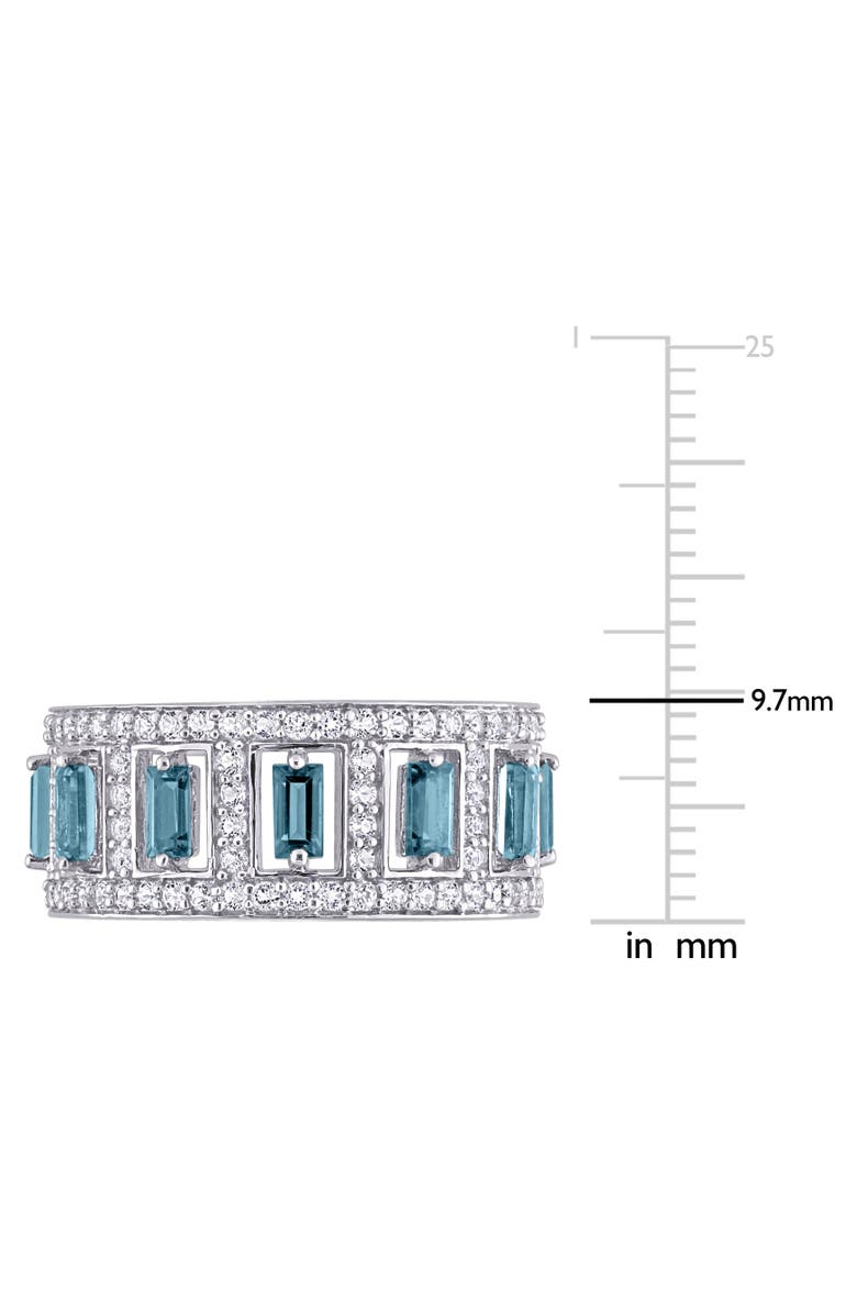 Julianna B. Blue & White Topaz Eternity Band Ring, Alternate, color, Topaz