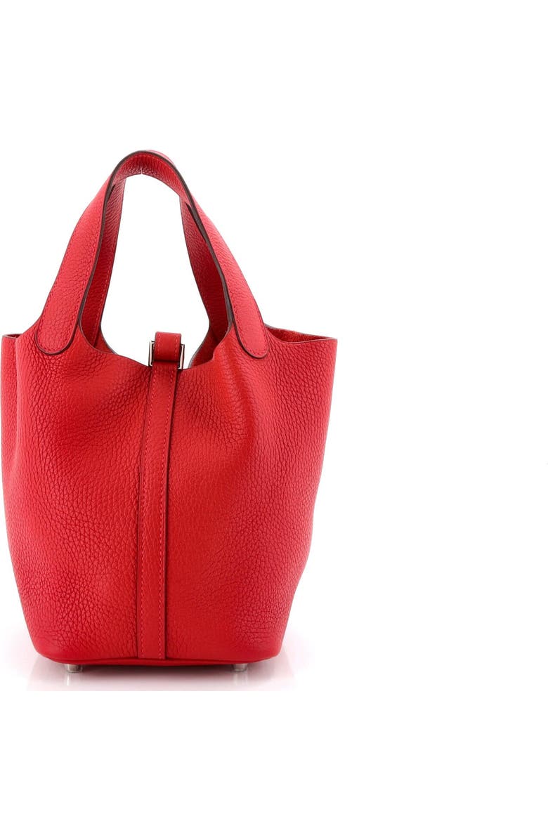 Pre-Owned Hermes Picotin Lock Bag Clemence PM, Alternate, color, Rouge Casaque