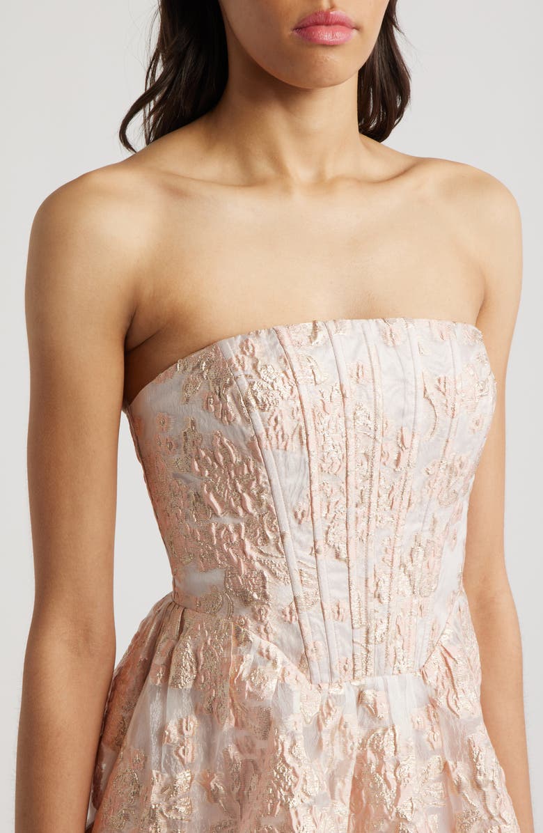 Lulus Ayla Jacquard Minidress, Alternate, color,