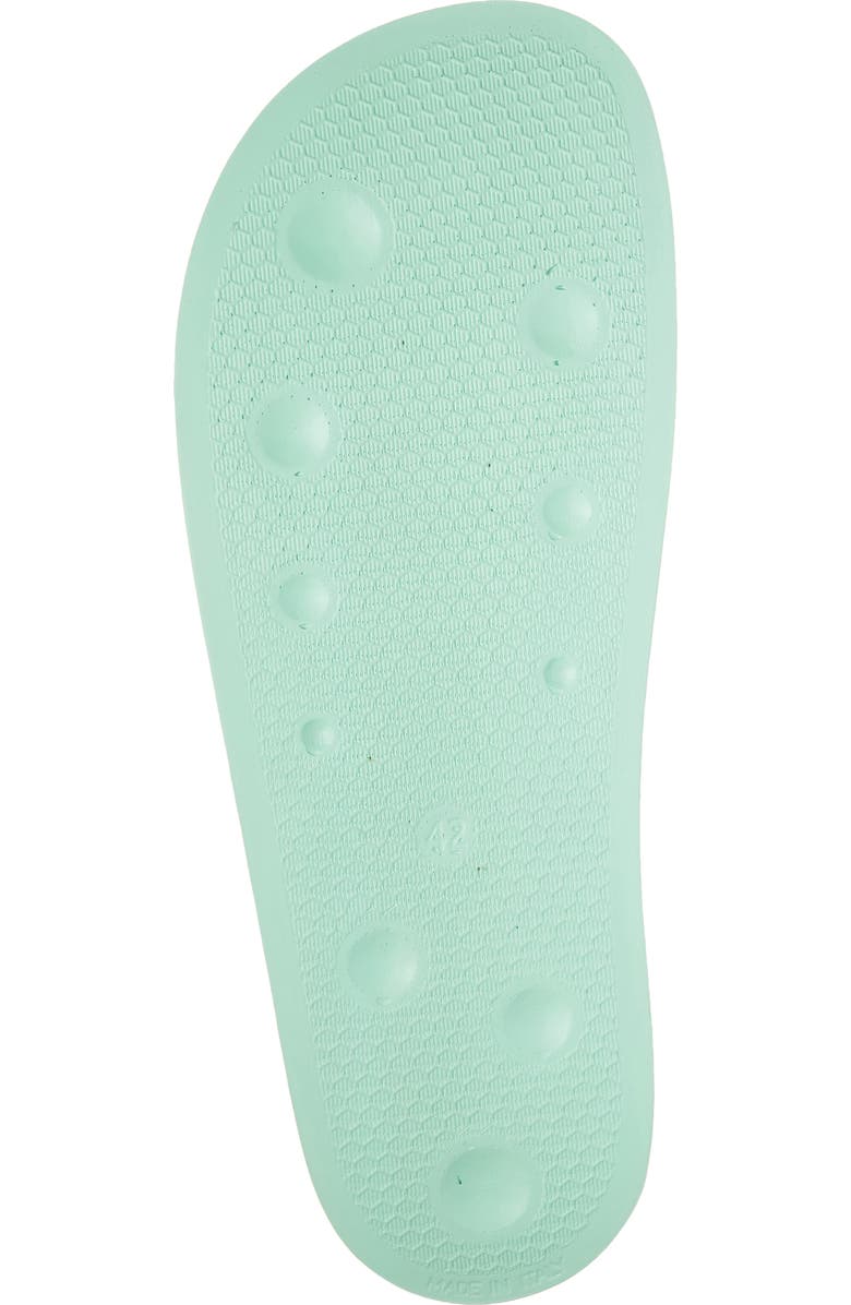 Palm Angels Logo Pool Slide Sandal, Alternate, color, Turquoise White